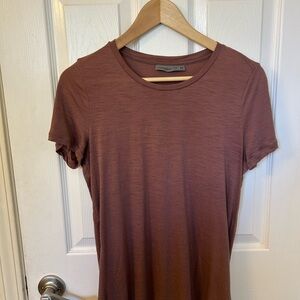 Icebreaker Mauve Short Sleeve Wool Tee